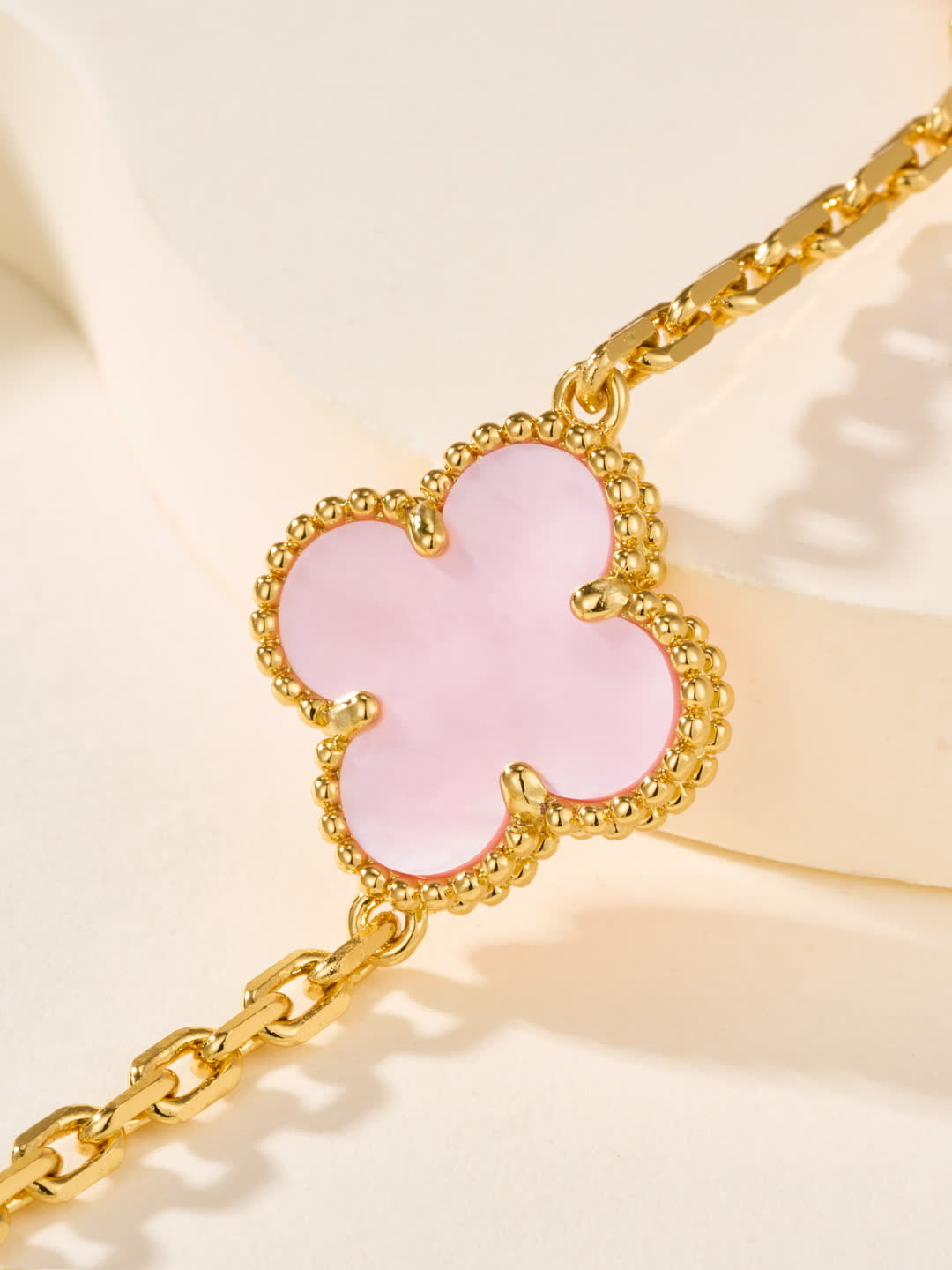 Van Cleef & Arpels Alhambra Pink Gold Earrings